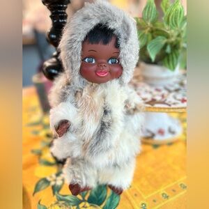 Vintage 1960s Canadian Inuit Doll Rare Find EUC